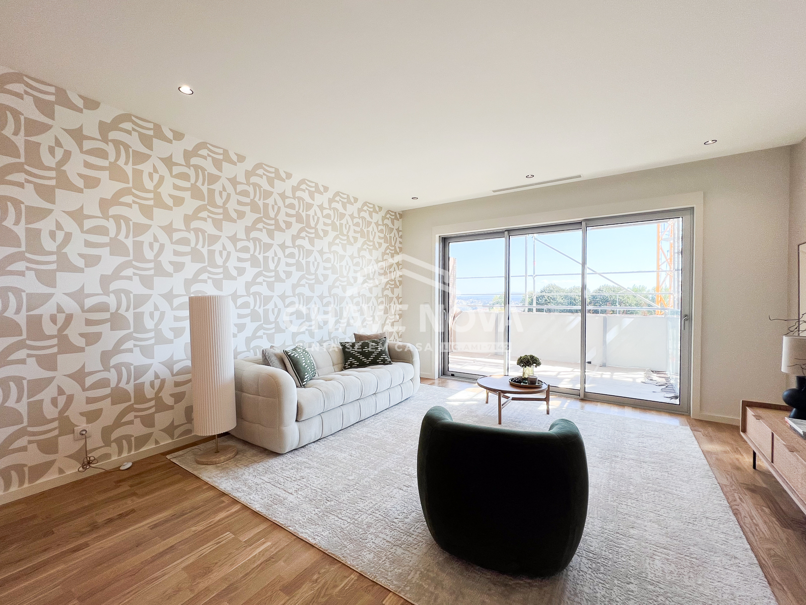 Sala de estar com varanda